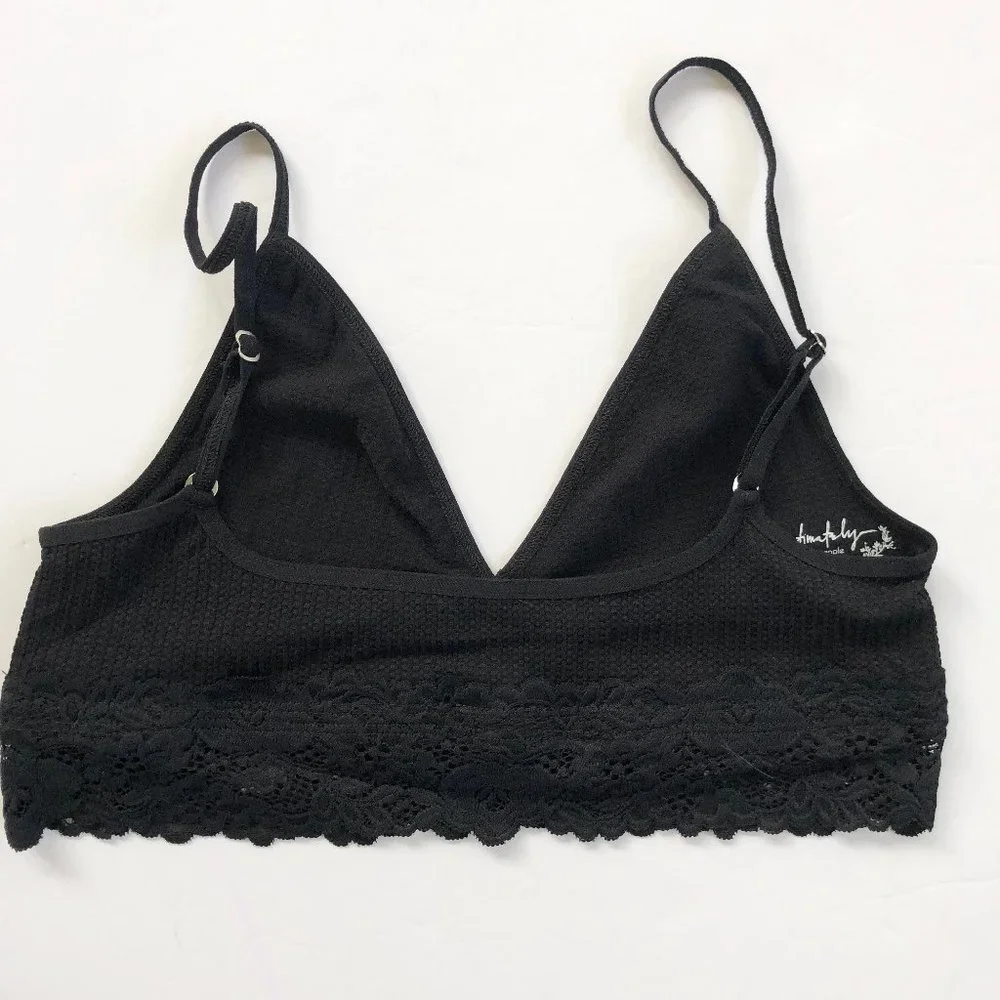 Free People Stevie Lace Trim Bralette NWOT